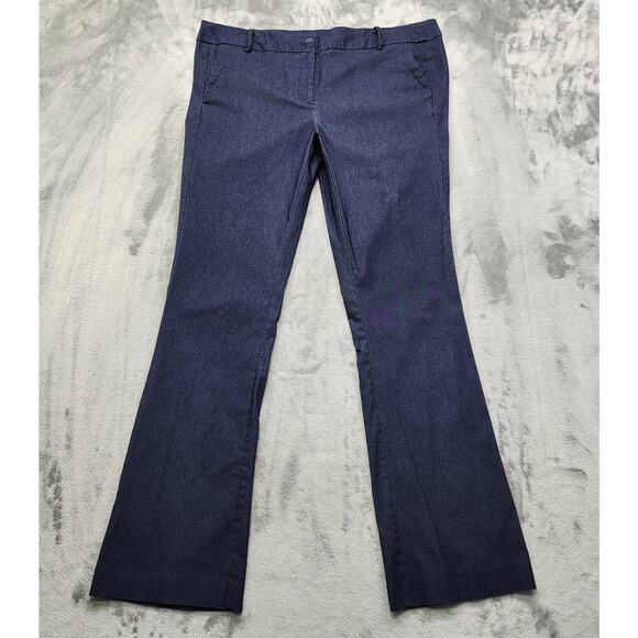 Lane Bryant Pants Womens 18 LONG Blue Mid Rise Boot Cut Stretch Office Preppy - Picture 1 of 12